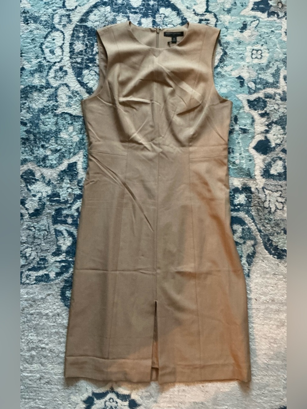 Banana Republic Factory beige sheath dress. Size 12. NWT.